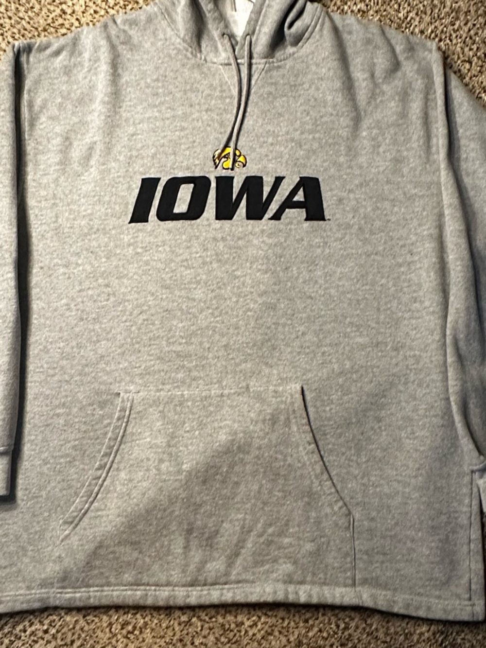 Vintage Iowa university Gray Hooded Sweatshirt - Classic Collegiate Pullover